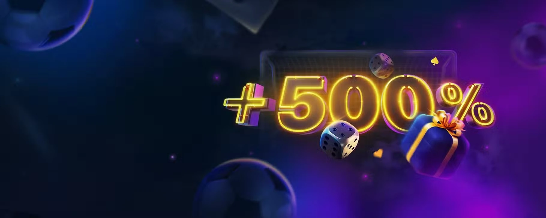 Забери свой первый мегабонус – внеси средства и получи +500% к сумме депозита!
